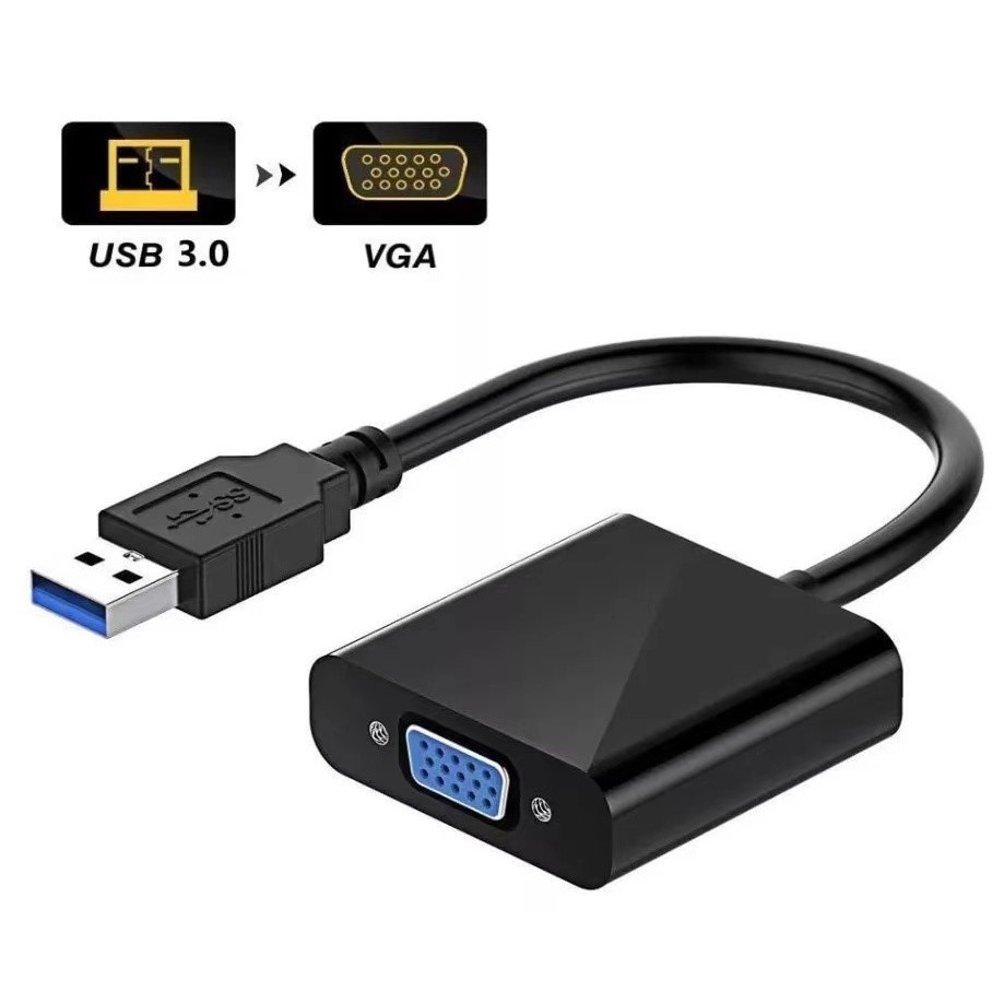 Cabo Adaptador Conversor Usb Para Vga Monitor - Usb 3.0 em Oferta na Shopee