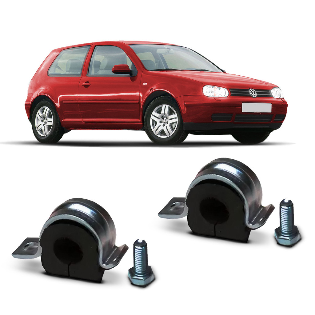 Par Kit Bucha Borracha Barra Estabilizadora Suspensão Dianteira Volkswagen Golf 1999 2000 2001 2002 2003 2004 2005 2006