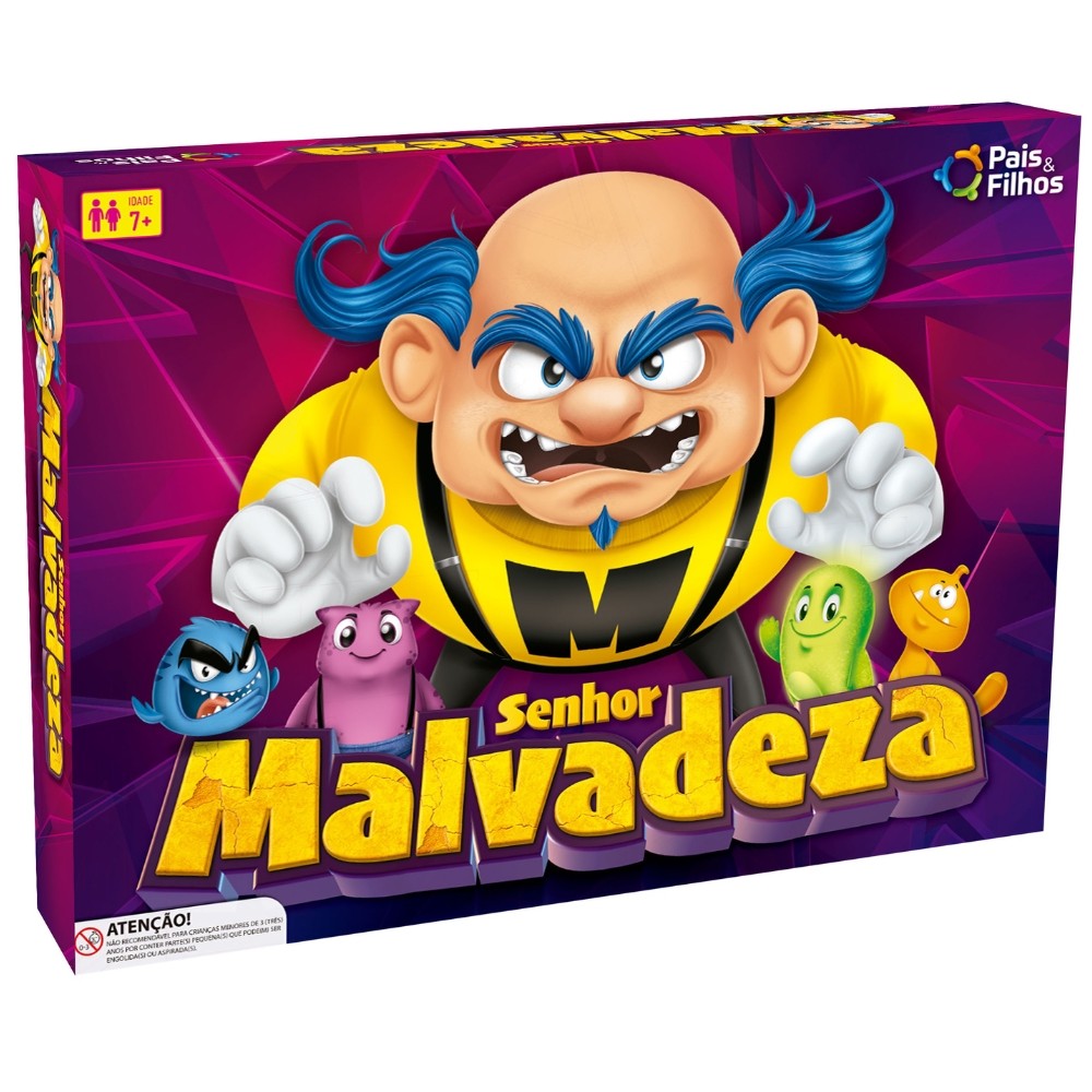 JOGO DE TABULEIRO SENHOR MALVADEZA PAIS E FILHOS BRINQUEDO PERSONAGEM VERDADE DESAFIO CARTAS MALVADO em Oferta na Shopee