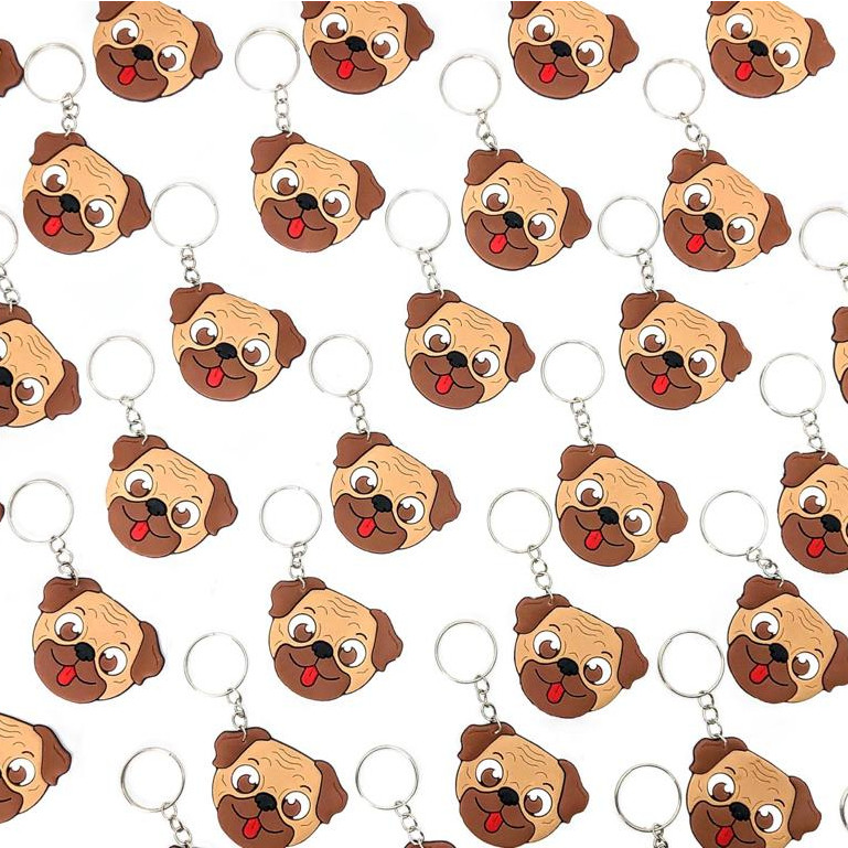 Chaveiro Cachorro Buldog 10un Lembrancinha Pet Casa Ração Novidade