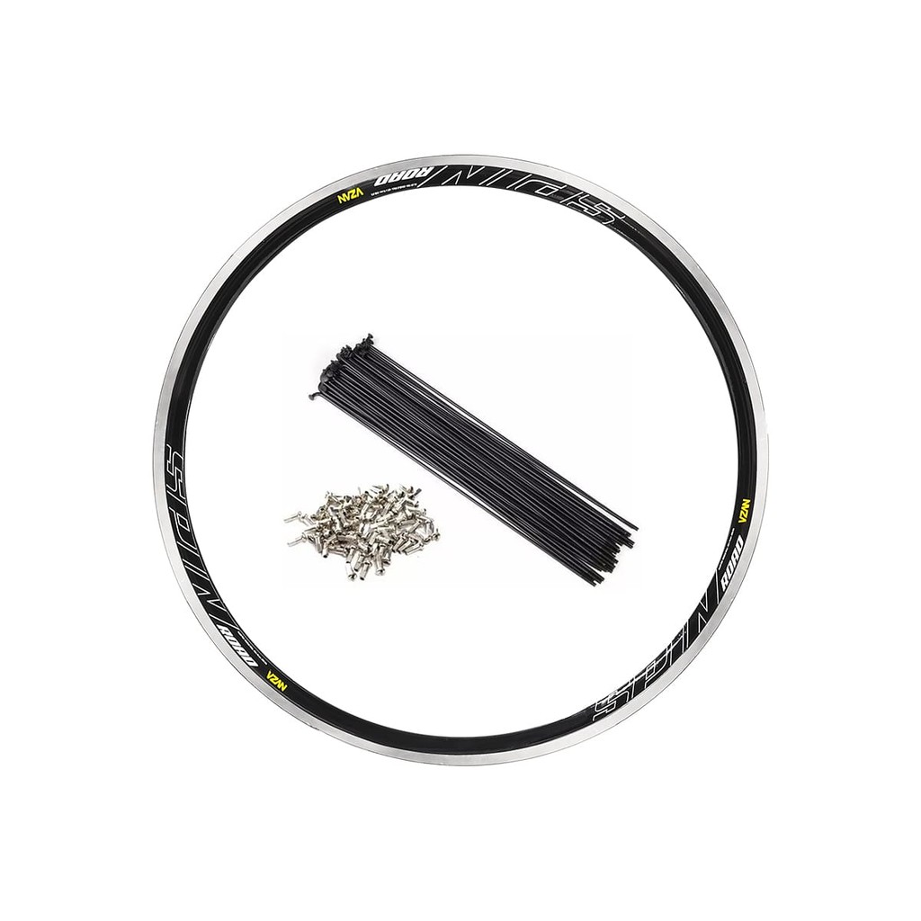Aro Vzan 700 Spin Aero 36 Furos Preto E Raios Zincados