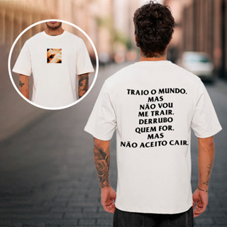 Camiseta Oversized Ou Básica Cantor Frase Felipe Ret Traio O Mundo PP ao G1 Diversas Cores Promoção em Oferta na Shopee