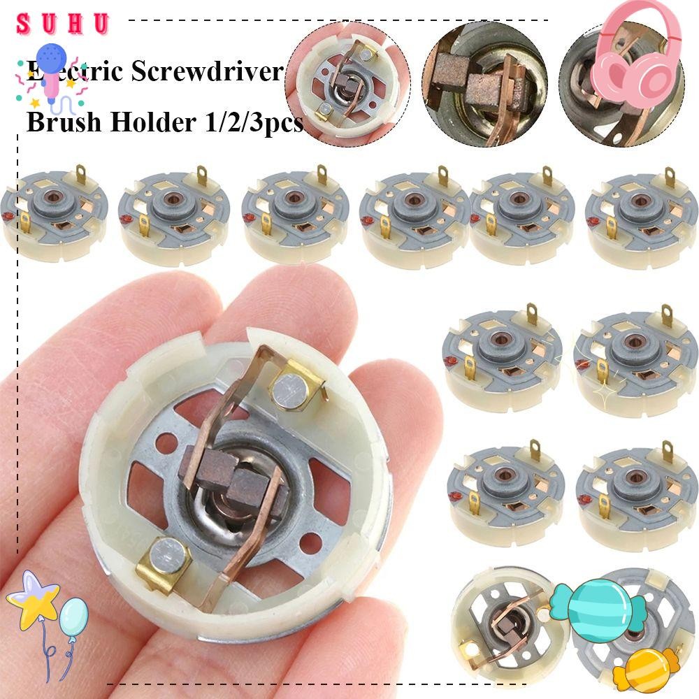SUHU 1/2/3pcs Suporte De Escova De Carbono De Alta Qualidade RS550 Motor Cobre Peças De Broca De Carregamento