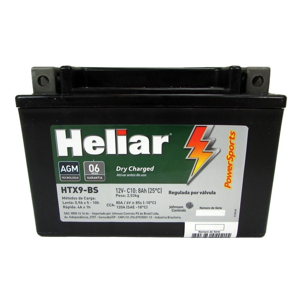 Bateria Heliar Ninja 250 300 Zx6 Dr 650 Z 750 800 Rf 600 900