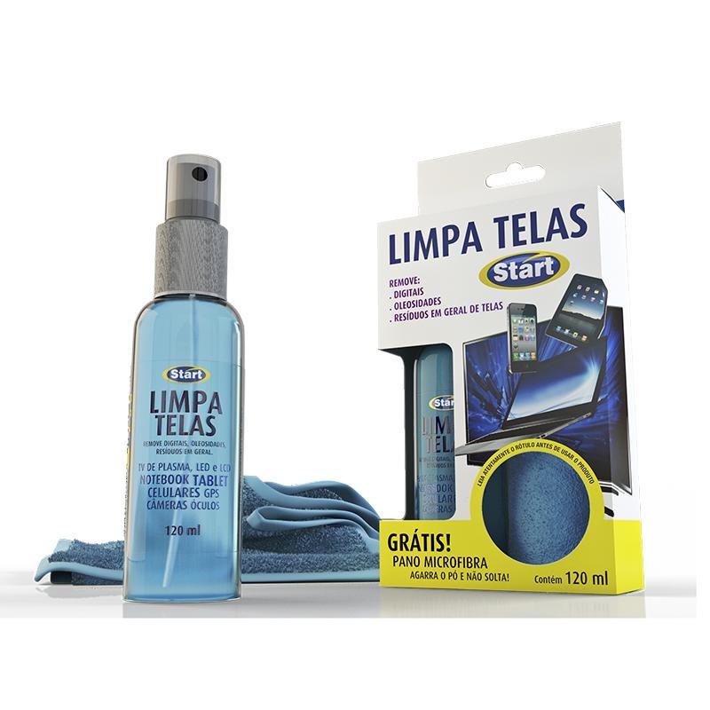 Limpador para tela Start 120ml pano microfibra Start Química em Oferta na Shopee