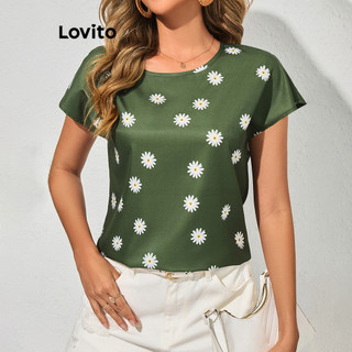 Lovito Blusa Boho Ditsy com flores florais para mulheres LBL16199 em Oferta na Shopee