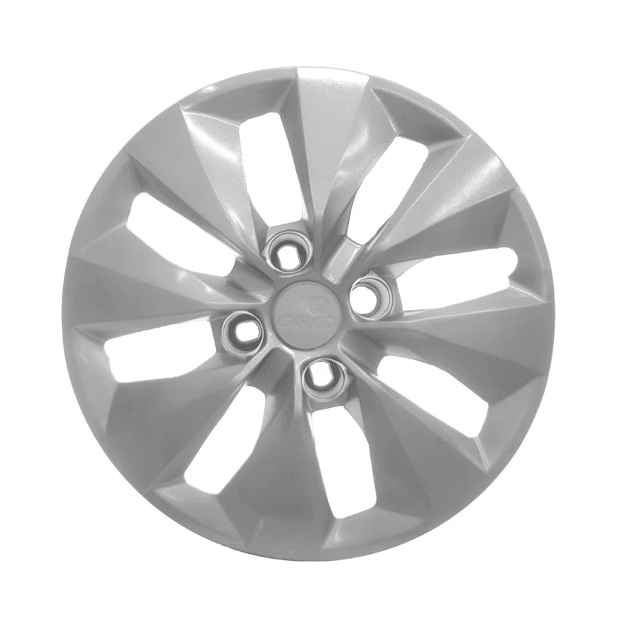 JOGO DE CALOTA ARO 14 MODELO GOL/ VOYAGE GV/GVI 13 APLICACAO: LINHA VW /12 SAVEIRO TODAS PRATA CUBO ALTO JOGO COM 4