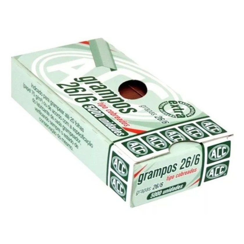 Grampo Acc 26/6 Cobreado C/ 5.000 Un