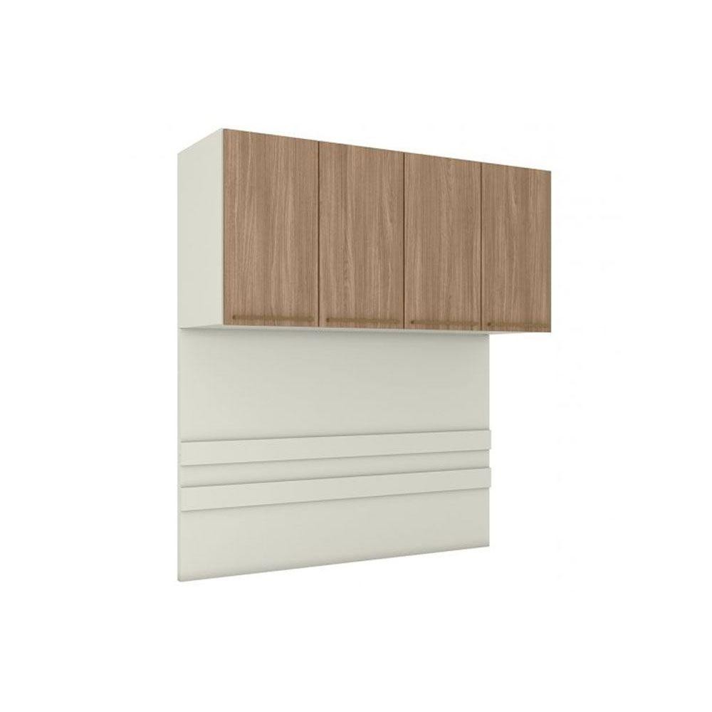 Modulado de Quarto Armário Ponte Aéreo Casal MC11 Seletto c/ 4 Portas Areia/Jequitibá - Henn em Oferta na Shopee