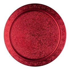 Base para Bolo Cake Board Redondo - Vermelho Metalizado - 26cm - 1 unidade - Regina - Rizzo