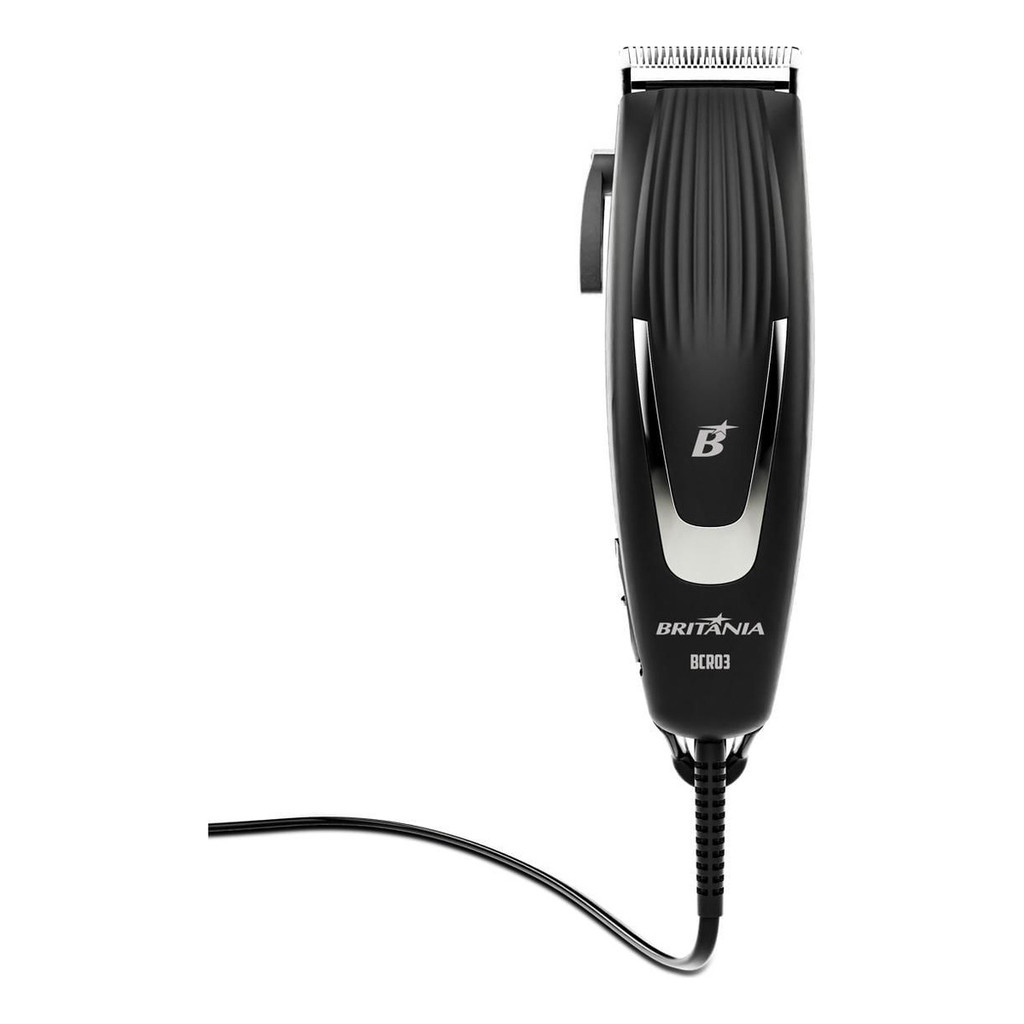 Cortador De Cabelos Britânia Bcr03 9 Acessórios 18w Cor Preto 110v - Beauty