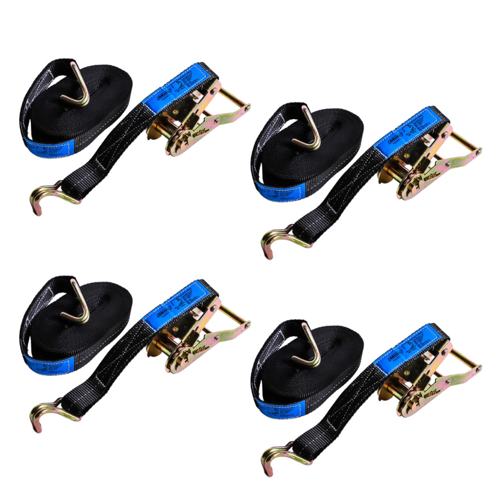 4 Conjunto Cinta Catraca 6m x 25mm 1500kg Amarração de Carga