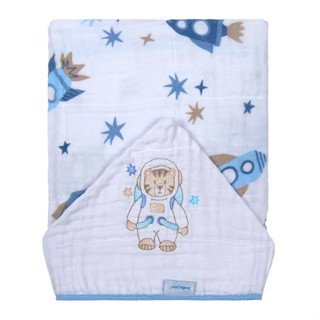 Toalha Com Capuz Baby Joy Soft Com Bordado Astronauta em Oferta na Shopee