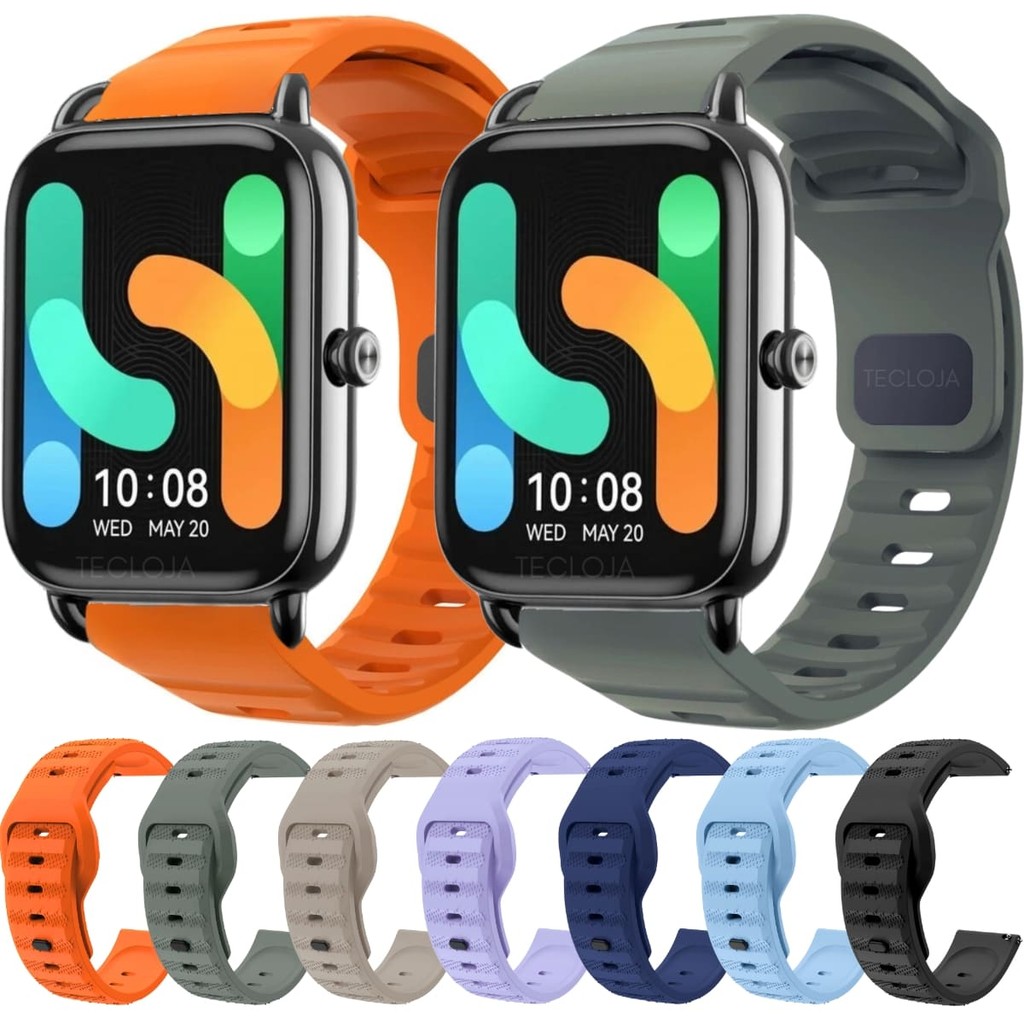 Pulseira Para Haylou RS4 LS12 Pulseira Silicone Para Haylou RS4 Plus LS11 Pulseira Silicone 20mm