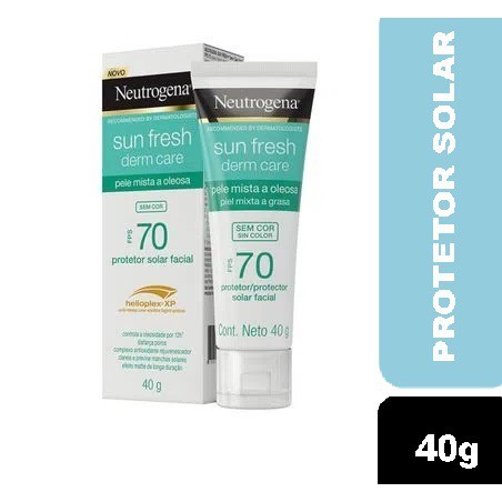 Protetor Solar Facial Neutrogena Sun Fresh Derm Care Sem Cor Fps70