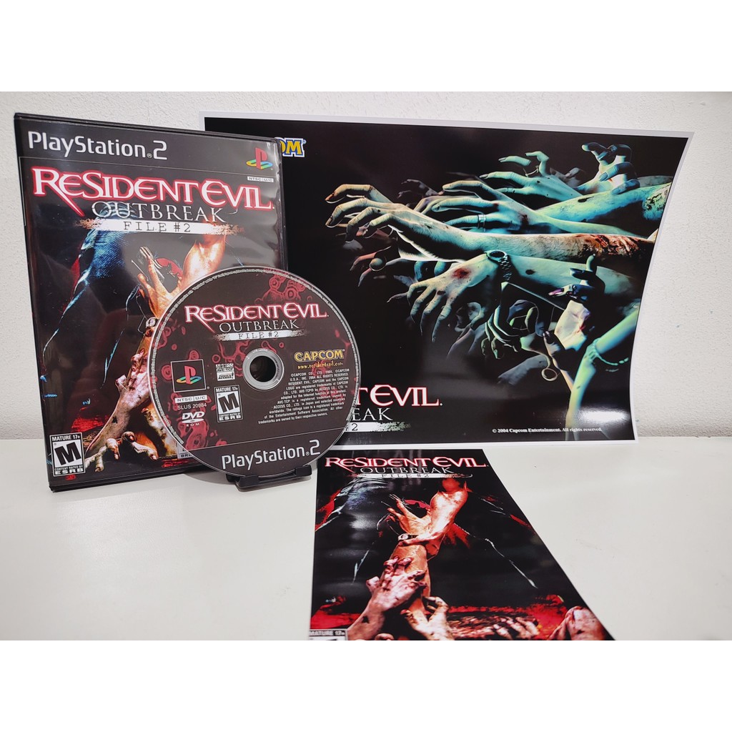 Resident Evil Outbreak 2 PT-BR com Poster / PS2