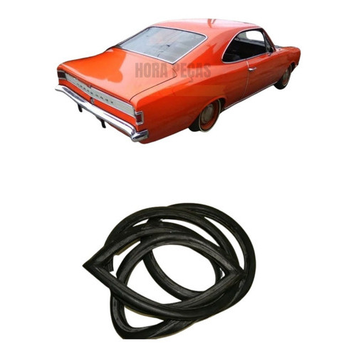 Borracha Vidro Traseiro Opala  2 Ptas P/friso Plastico