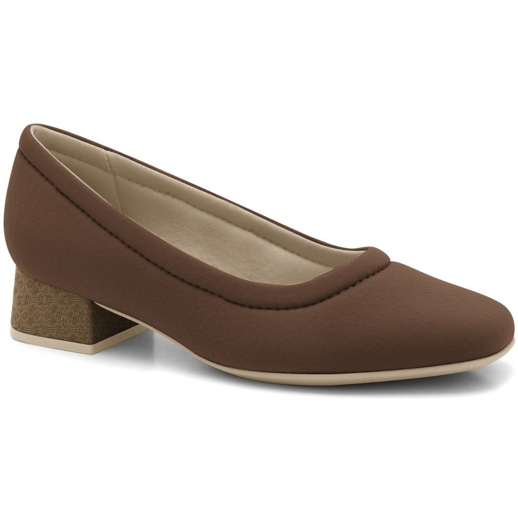 Sapato Social Feminino Lycra Pinhão Comfortflex 2495422-1