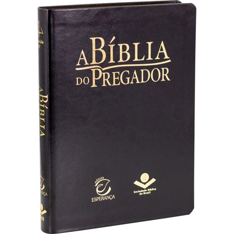 A Bíblia do Pregador | ARC | Letra Normal | Capa PU Preta No em Oferta na Shopee