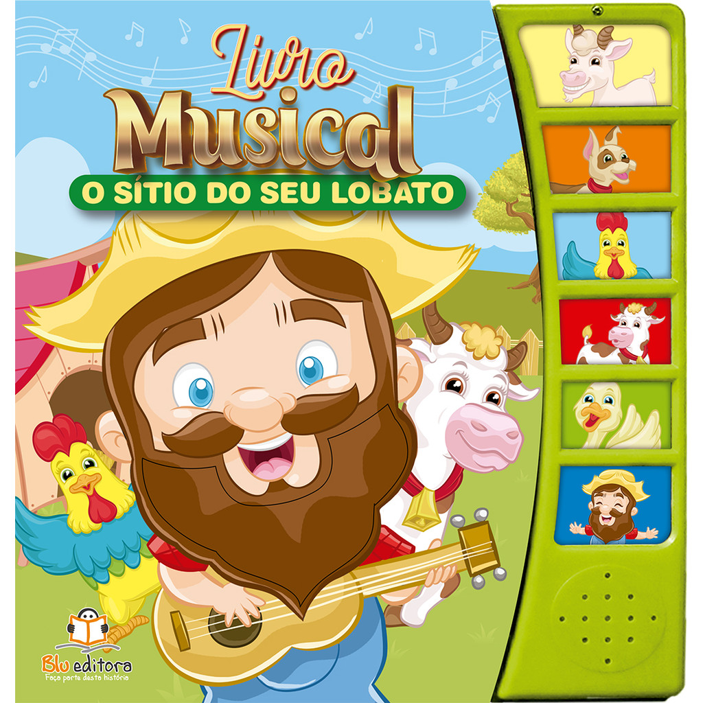 Livro Musical: O Sítio do Seu Lobato - Cantigas Infantis com Som Momentos de Diversão e Aprendizado!