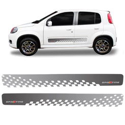 Faixa Lateral Fiat Uno Sporting 2013/ Adesivo Grafite