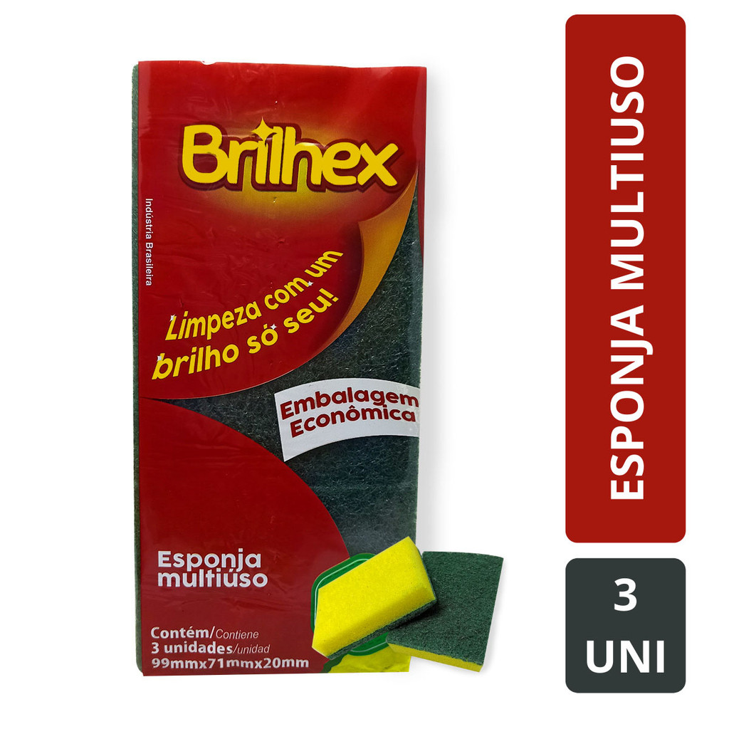 Esponja Para Louça Multiuso 3 Unidades