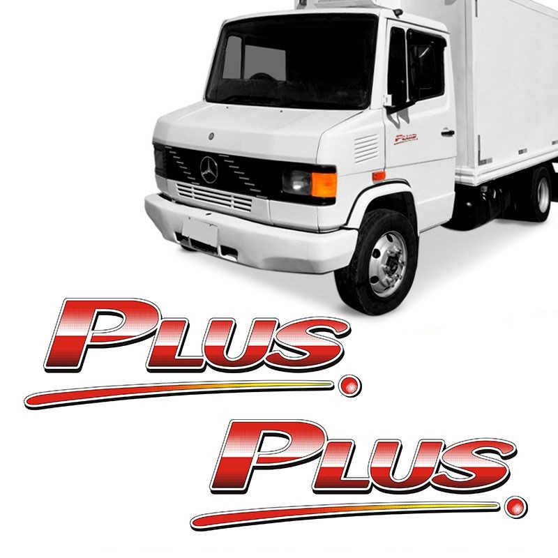 Par Emblemas Plus Mercedes Benz 710 Adesivo Lateral Caminhão - Spare Parts and Accessories for Vehicles