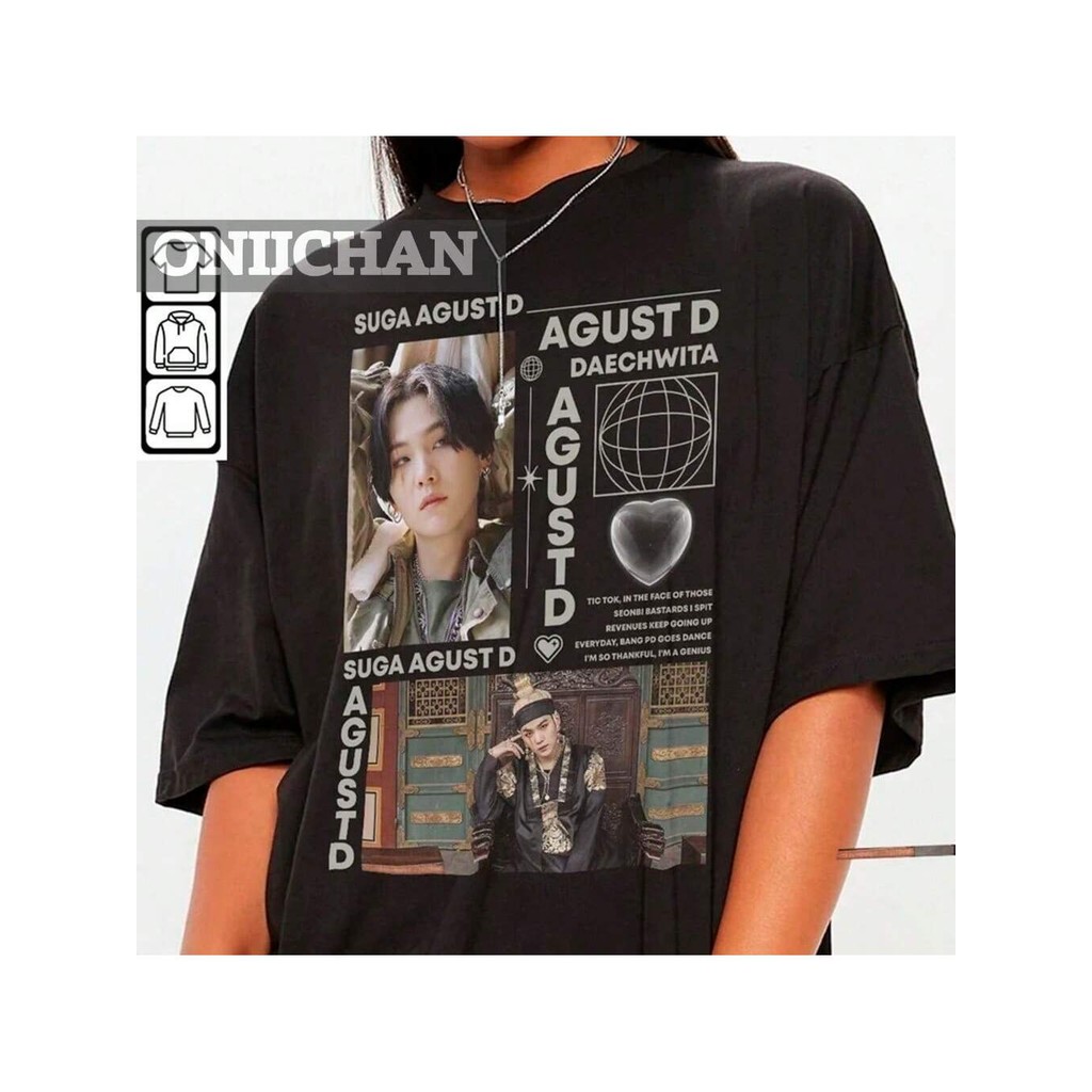 Camiseta Unissex Oversized Plus Size Feminina Masculina Suga ONLINE PARA FÃS Moda  100% Algodão LANÇAMENTO!
