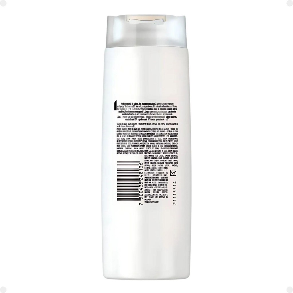 Shampoo Pantene Pro-v Biotinamina B3 Antiqueda e Nutrição 175ml