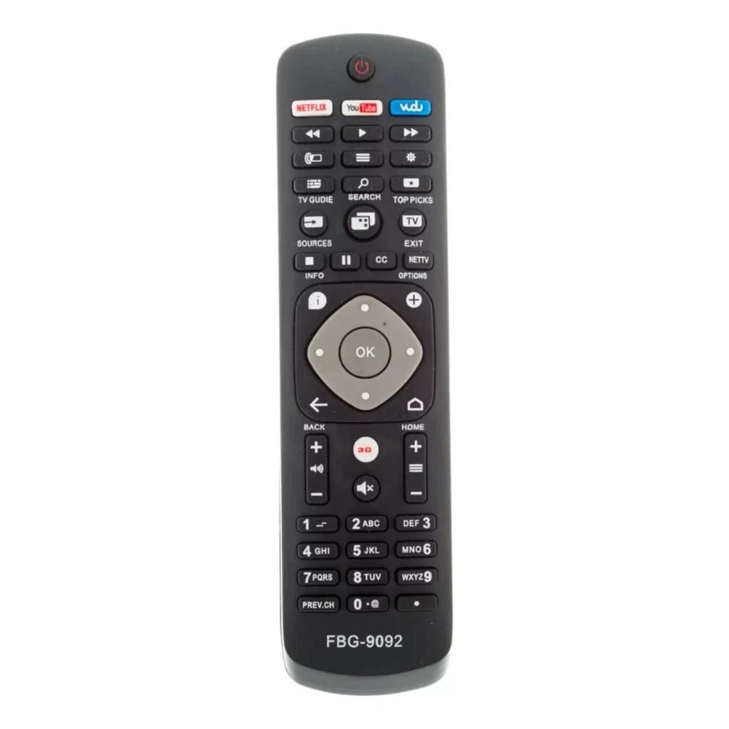 Controle Remoto Para Smart Tv Philips 3d Led FBG 9092 SKY 9092 LE 7981 32PFL3707 32PFL3518
