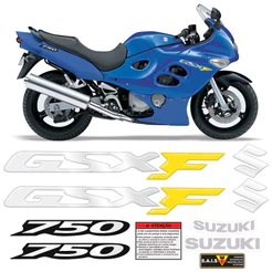 Kit Adesivos Moto Suzuki Gsxf 750 Completo 2000/2009