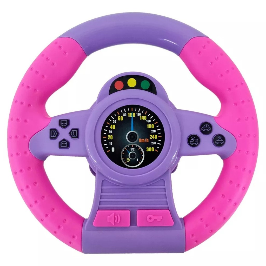 Volante Brinquedo Simulador Roxo Som Gira 360 DMT6788 Ventosa em Oferta na Shopee