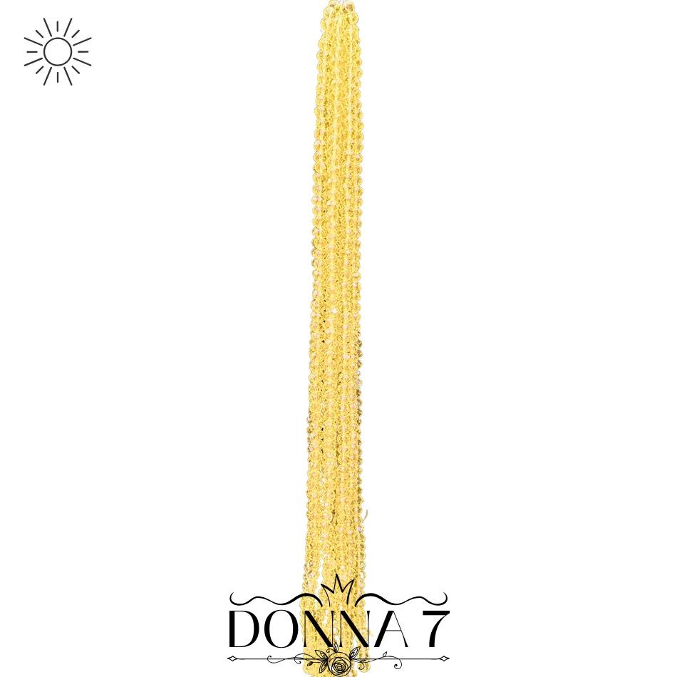 Fio de Cristal Amarelo Transparente 8mm