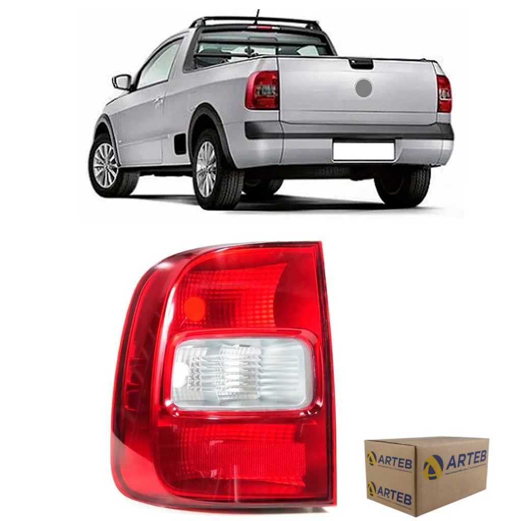 Lanterna Traseira Saveiro G5 G6 2008 a 2016 Re Cristal Lado Esquerdo Arteb em Oferta na Shopee