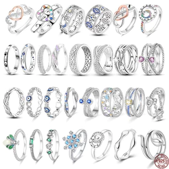 Anel feminino 100% S925 prata esterlina requintado elegante zircão anel moda noivado casamento jóias presente
