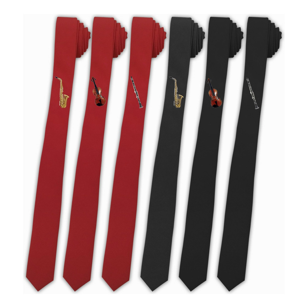 Gravata Personalizada Clarinete, Violino,Saxofone,Tuba,Violoncelo,Bombardino,Trompete,Trompa,Trombone