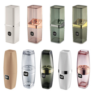 Porta Escova de Dentes Luxo com Tampa Slim Branco Fume ou Rose - UZ Utilidades em Oferta na Shopee