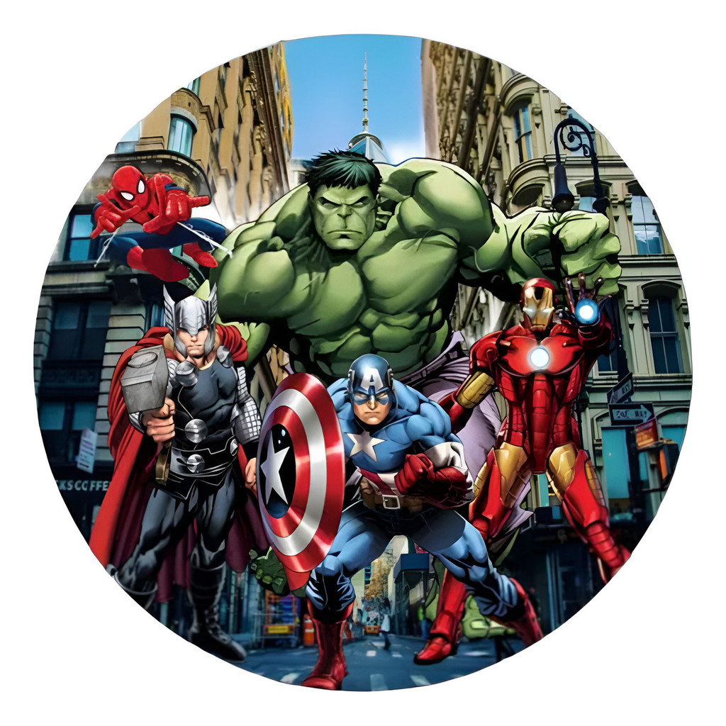 Painel Redondo Vingadores Herois Mini Painel 50x50cm em Oferta na Shopee