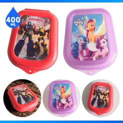 Sanduicheira Marmita Infantil 400ml Para Menina Menino My Little Pony Transformers Pote Lancheira