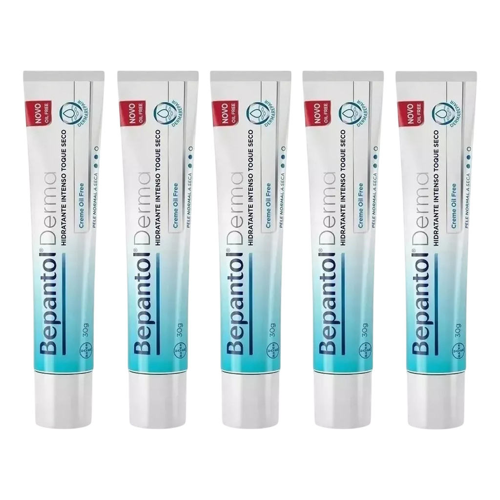 Kit 5x Bepantol Derma Toque-seco Creme Hidrat Intenso 30g Un