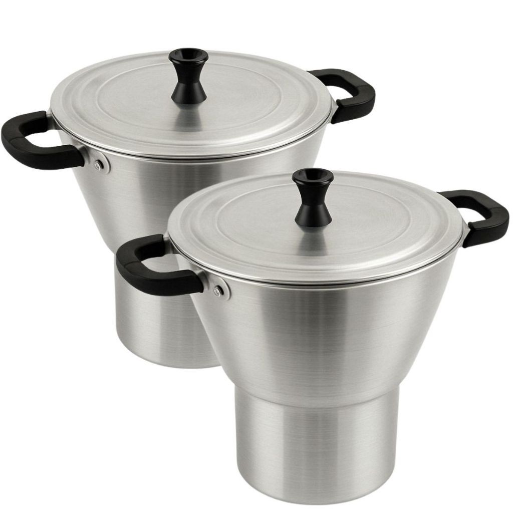 Kit Coscuzeira Alumínio Antiaderente Cuscuz Panela Cozinha 16cm Prática e Econômica em Oferta na Shopee