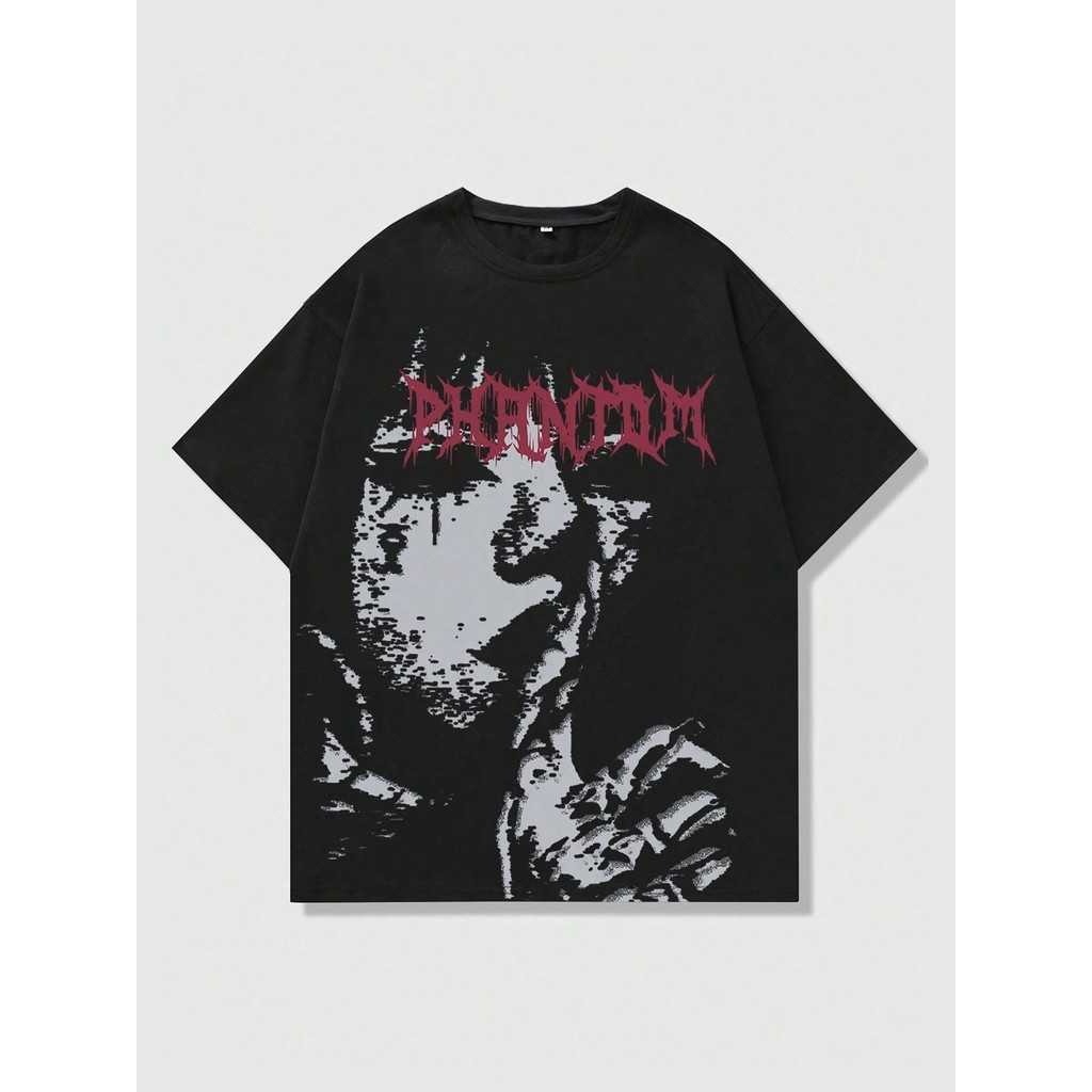 Camiseta Básica 100% Algodão Estampada Phantom Gráfica Streetwear Estilo de Rua em Oferta na Shopee