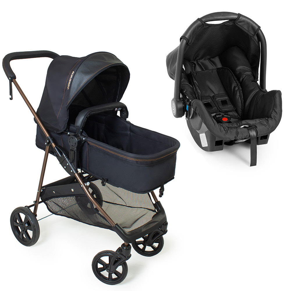 Carrinho Bebê Conforto Napoli Travel System Cobre Galzerano - Mom & Baby