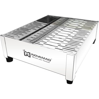 Escorredor De Fritura Inox Bandeja 33x26x10 Pastel Salgados em Oferta na Shopee