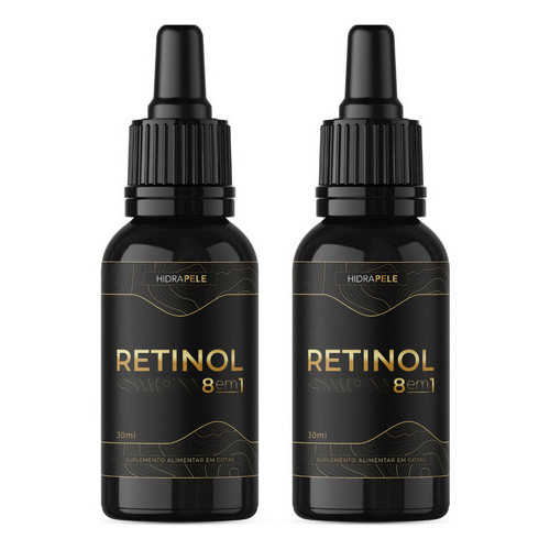2 Frascos Retinol 8em1 Promoção Vitamina K2 Pele Original