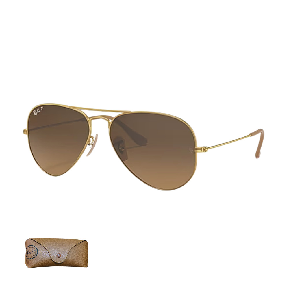 Óculos De Sol Ray Ban Polarizado Aviador Gradient RB3025 Tamanho 58