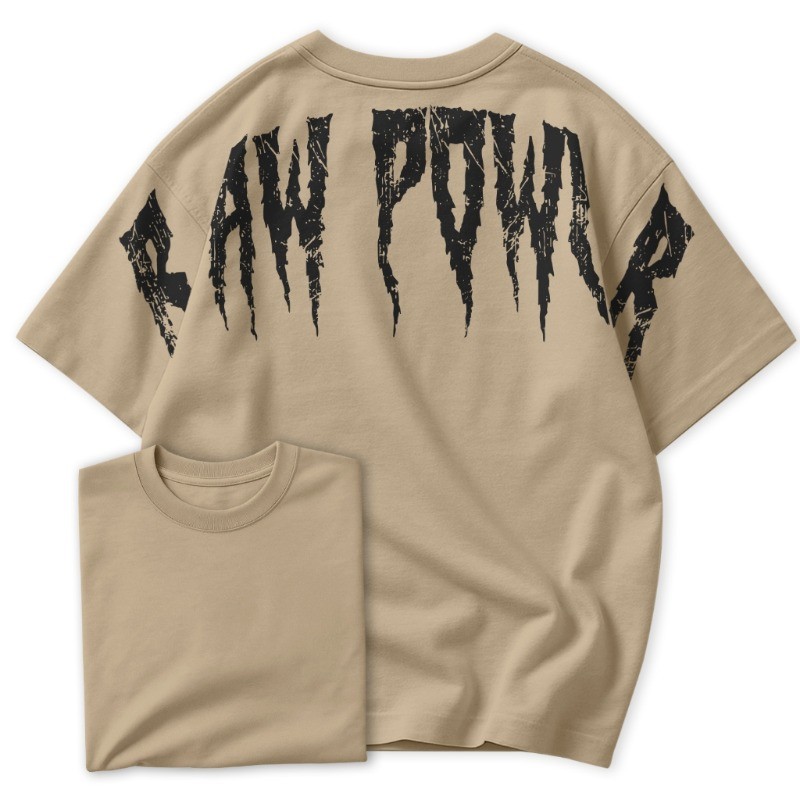 Camiseta Camisa Oversized Raw Power Masculina Academia Streetwear Academia treino.