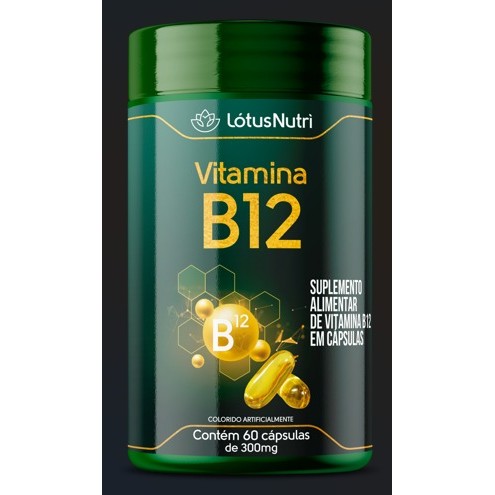 Vitamina B12 60 Cápsulas | Suplemento Diário para Energia e Saúde Nervosa | Lótus Nutri