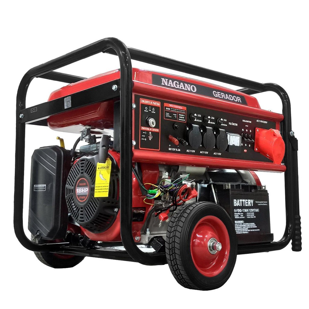 Gerador de Energia a Gasolina 10kva Trifásico 110220v Partida Elétrica em Oferta na Shopee