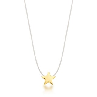 COLAR  FIO DE SILICONE COM ESTRELA LISA 40CM